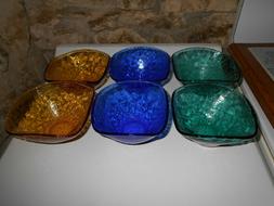 Lot de 6 bols coupelles couleur vintage ann&eacute;es 70/80