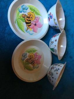 Melamine Maya L&rsquo;abeille 1979 Babar 1990 Et Les Schtroumpfs