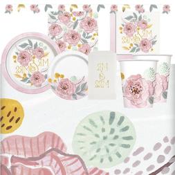 Mariage Floral Peint Fleurs F&ecirc;te Vaisselle, Banni&egrave;re & Fav