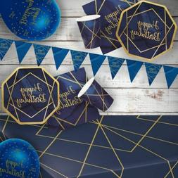 Marine Bleu et Or G&eacute;ode F&ecirc;te Fournitures Vaisselle, D&eacute;cor