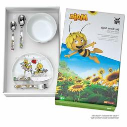 Pour Enfant 6 Pi&egrave;ces Plateau Bol Et Couverts Acier Inox