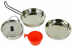 Mil-Tec 1 Personne Popote Randonn&eacute;e Inox / Portable Camping