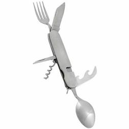 Mil-Tec 6 pcs Set Couvert Coutellerie Pliable INOX pour Bivo