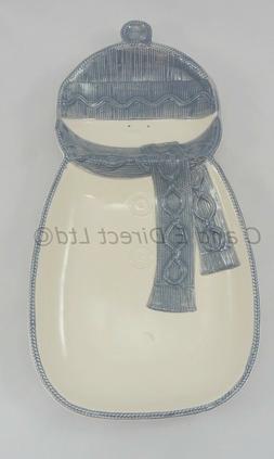 C&eacute;ramique Bonhomme De Neige Plaque Service Plat Extra Large