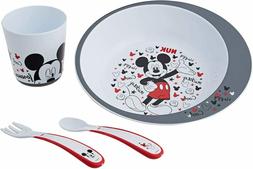 B&eacute;b&eacute; Disney Mickey Avec Assiette, Fourchette,...