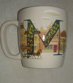 DISNEY PARKS MUG ABC COLLECTION M LETTER  MAIN STREET U.S.A.