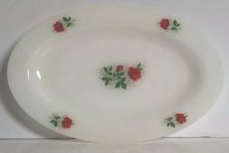 Plat Arcopal Vintage Roses Rouges Annees 60 70