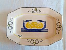 Plat Faience peint main -  Lisbonne - sign&eacute;