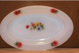 Vintage French Oval Dish Flowers
