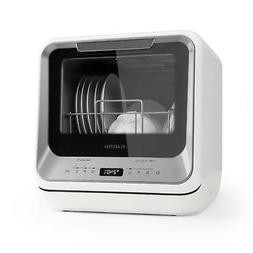  Mini lave-vaisselle de table Lavage 360&deg; 6 programmes &eacute;cr