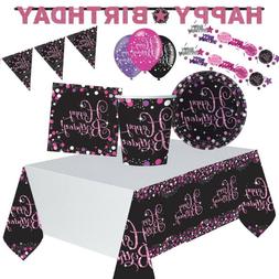 Rose Brillant F&ecirc;te Joyeux Anniversaire Fournitures Table, D