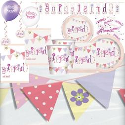 Rose Bruant Bapt&ecirc;me F&ecirc;te Fournitures Vaisselle, D&eacute;coratio