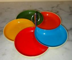 Serviteur de table en plastique color&eacute; vintage ann&eacute;es 60/7