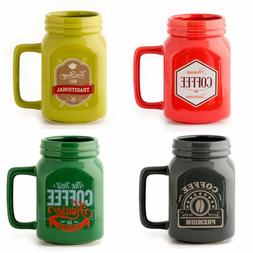 Tasse 400 ML C&eacute;ramique Rouge/Vert/Jaune / Noir pour Lave-Va