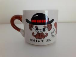 Tasse &agrave; caf&eacute; en gr&egrave;s "Je t'aime"