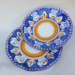 C&eacute;ramique Vietri 2 Pi&egrave;ces 100% D&eacute;cor&eacute; &agrave; La Main Bleu