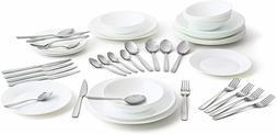 Blanche Compl&egrave;te Pour 6 Personnes 24 Pi&egrave;ces + Couverts 24 