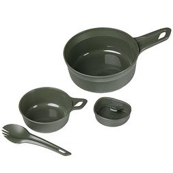 De Camping Aventurier Kit Olive Sch&uuml;sseltasse Spork Ext&eacute;ri